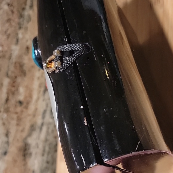 Rare Vintage western theme coyote, moon & cactus timmy woods crossbody handbag - Picture 3 of 6